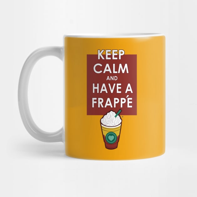 Keep Calm Cute Frappe Heart by DaphInteresting